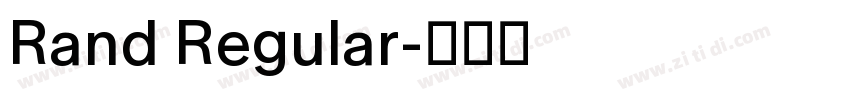 Rand Regular字体转换